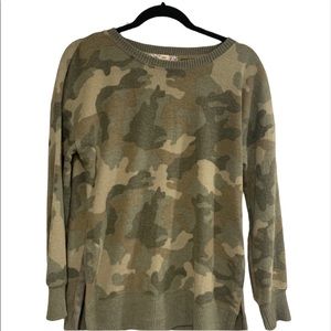 NEW, Green Camo Crew Neck Sweater, Size M, Brand-Pink Republic